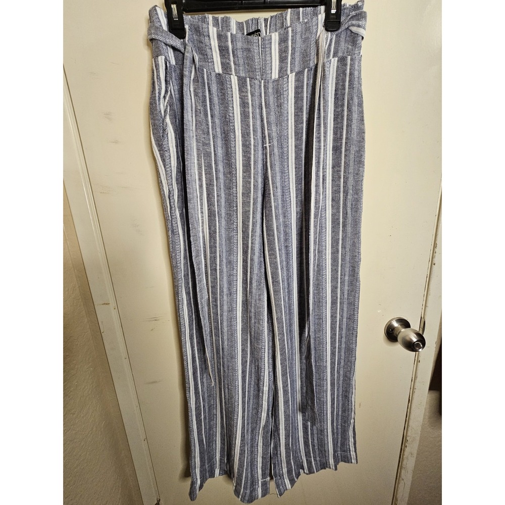 Striped Blue and White Women's Pants